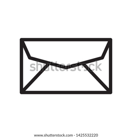 Envelope icon in trendy outline style design. Vector graphic illustration. Mail symbol for website design, logo, app, and ui. Editable vector stroke. EPS 10.