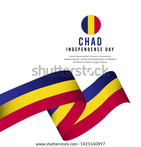 Chad independence day vector template. Design illustration for banner, advertising, greeting cards or print. Design happiness celebration.; 