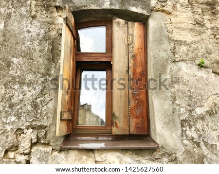 Old walls spilled gothic style background window wooden board old boards trees in a row wonderful seated buying your wooden walls old stone wall paints spilled from different perspective angles.
