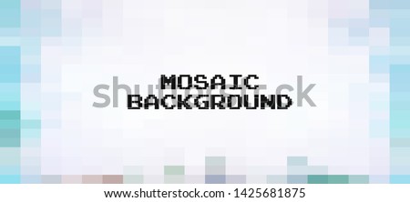 Abstract Blue Light geometric Background, Creative Design Templates. Pixel art Grid Mosaic, 8 bit vector background.