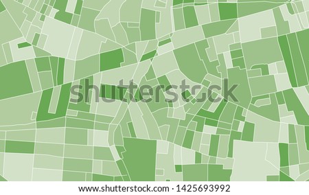 illustration green field block from aerial view Royalty-Free Stock Photo #1425693992