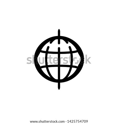 Globe icon. Web site language change button sign