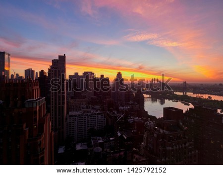 Sun rising over New York’s East River