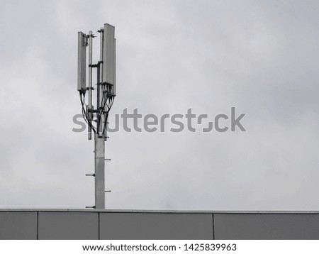 3G, 4G cellular. Base Station or Base Transceiver Station. Telecommunication tower. Wireless Communication Antenna Transmitter. Telecommunication tower with antennas .
