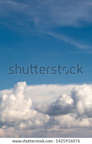 Fluffy clouds of the sky