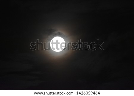 full moon on a clear night sky