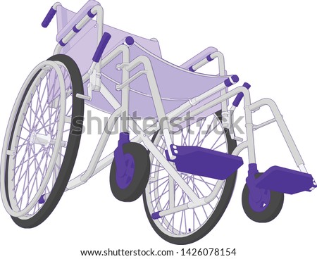 vector artwork of a Self Propelled Wheelchair angle 21
