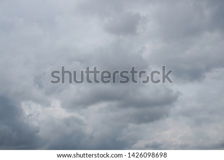 Strom black cloud in sky nature background