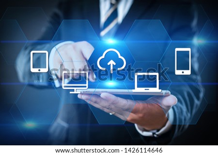 Upload Data Storage Business Technology Network Internet Concept