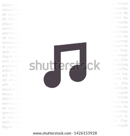 music vector icon 10 eps , Lorem ipsum Flat design