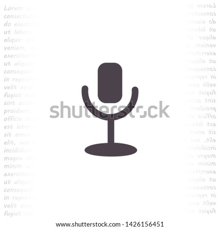 microphone vector icon  , Lorem ipsum Flat design