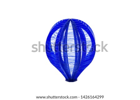 3D Printed Balloon Shaped Object Isolated On White Background