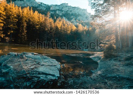 A beautiful lake called Green Lake in Austria in summer
