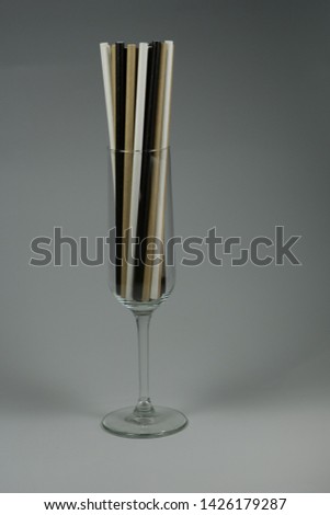 Paper Straws on Grey background for advertising and other promotional aspect