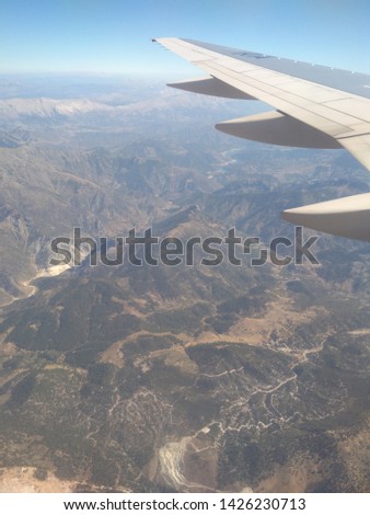 flight to Antalya-Turkey,views from the plane window