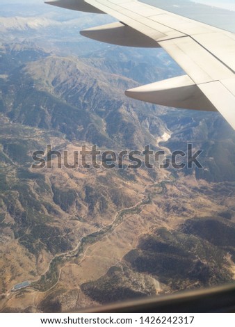 flight to Antalya -Turkey ,views from the plane window