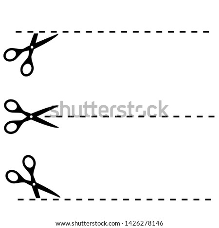 Scissors icon vector. cut line illustration sign. cutting symbol or logo.