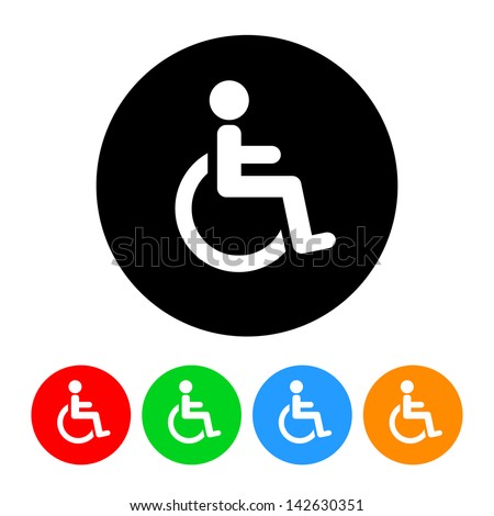 Wheelchair Handicap Icon Royalty-Free Stock Photo #142630351