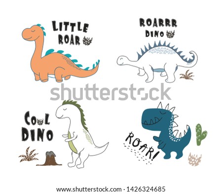 cute dinosaur print . childish vector illustration for kids t shirt, clothes,fabric