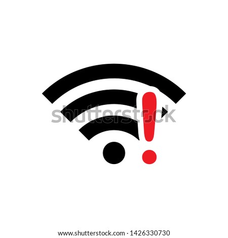 WiFi Signal Symbol Icon Vector Design Illustration