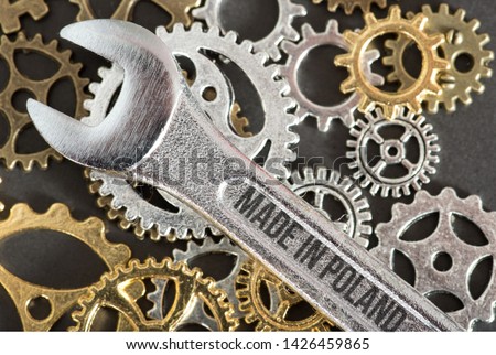 Spanner, gears and shield Made in Poland