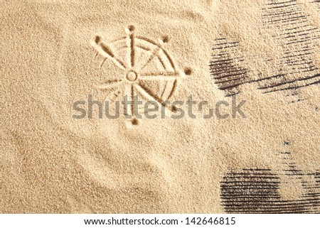 sand and old desk