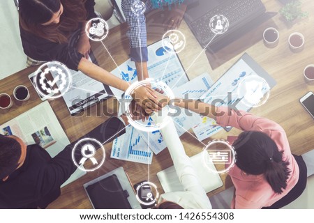 Quality Assurance and Quality Control Concept - Modern graphic interface showing certified standard process, product warranty and quality improvement technology for satisfaction of customer. Royalty-Free Stock Photo #1426554308