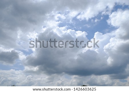 clouds and gray sky background 