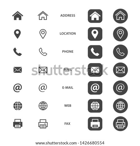 Business Card Custom Icons Vector Royalty-Free Stock Photo #1426680554