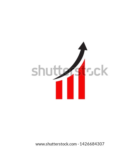 Chart graphic logo design vector template for business activity