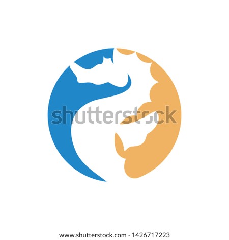 seahorse icon and logo design