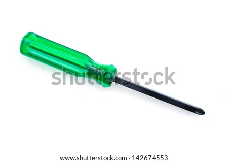 Screwdriver on the white background