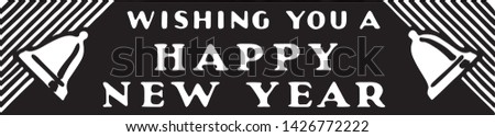 Happy New Year 4 - Retro Ad Art Banner