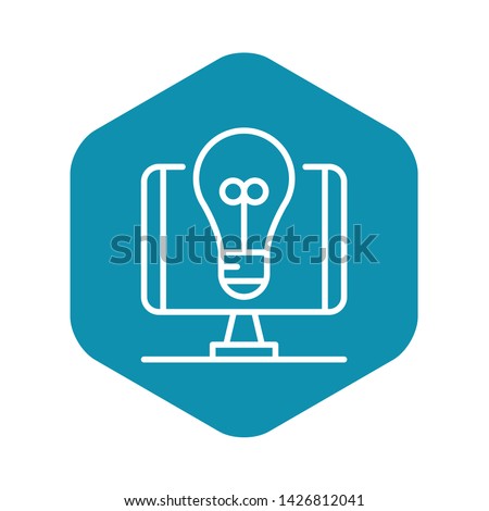 Blog bulb idea icon. Outline blog bulb idea vector icon for web design isolated on white background