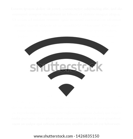 Wi-Fi Vector icon . Lorem Ipsum Illustration design
