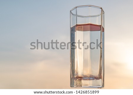Clear glass with clean water