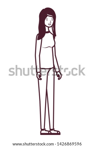 silhouette of woman in white background avatar character