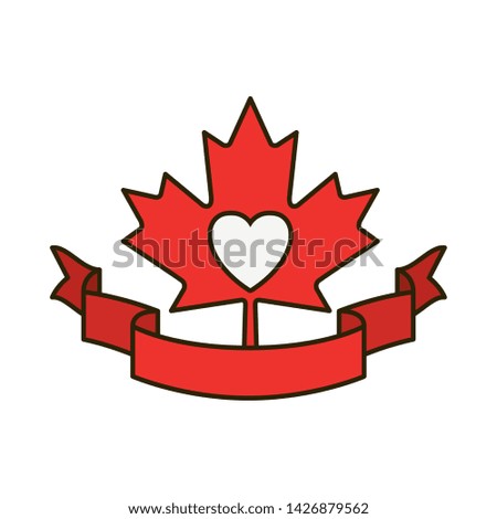 Maple leaf of canada design