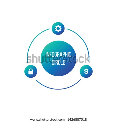 Vector circle infographic. Template for cycle diagram, graph, presentation and round chart. Business concept with 3 or 4 options, parts, steps or processes.