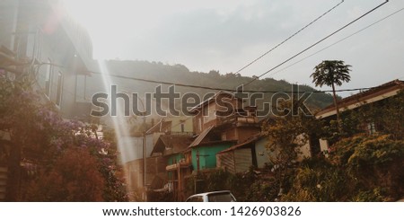 Picture of housing in the village of Bandung, Indonesia