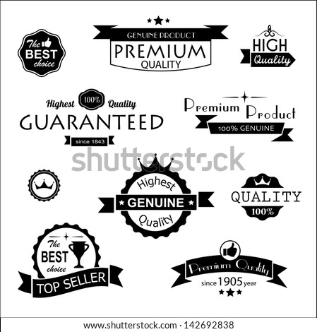 Collection of premium quality vintage labels eps8