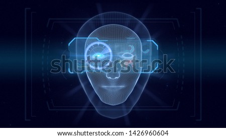 3D rendering Artificial intelligence(AI).technology of the future.Robotics concept.