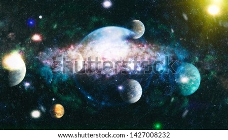 Nebula and stars in deep space. Elements of this image furnished by NASA.