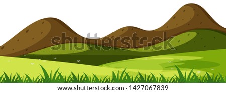 A simple mountain scene illustration