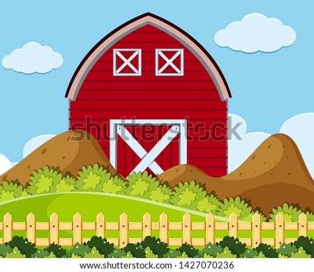 A simple rural house illustration