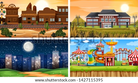 Set of different backgrounds illustration