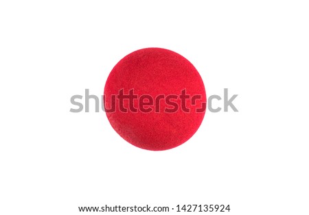 Red Nose Day, red clown nose on white background Royalty-Free Stock Photo #1427135924