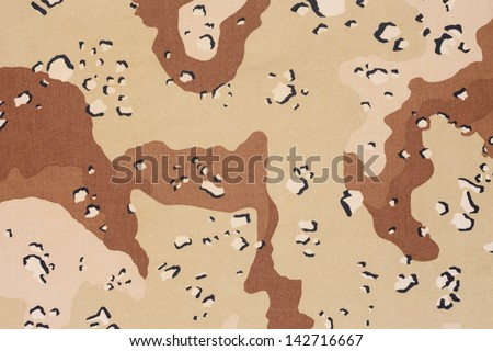 US six color desert camouflage fabric texture background