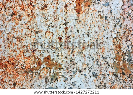 old metal texture with rust and cracked paint