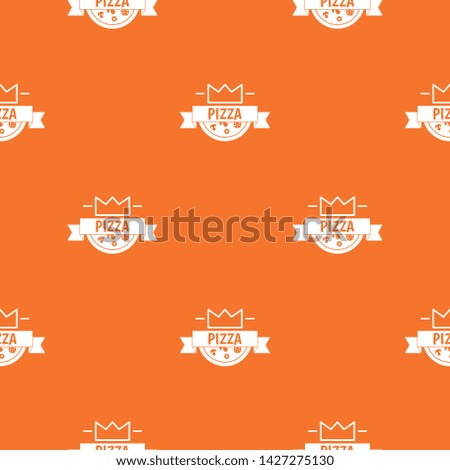 Pizza king pattern vector orange for any web design best